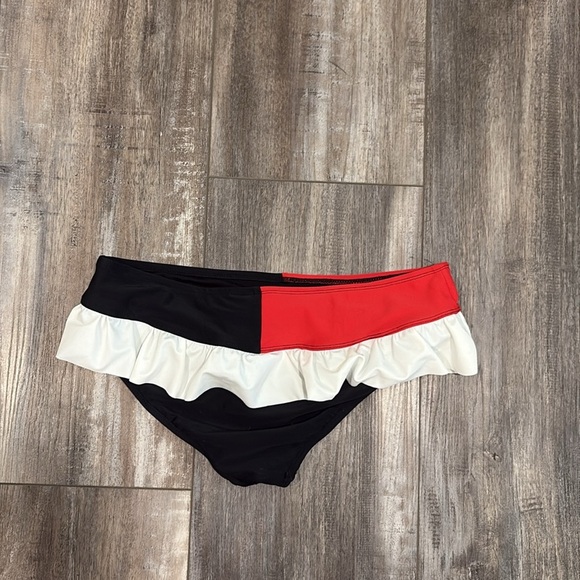 DC Comics Harley Quinn Licensed Bikini Ruffled Swim Bottom Black White Red Small - Picture 9 of 9